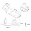 Alise Keyed Hasp Lock Right Angle 90°,3 Inch Safety Packlock