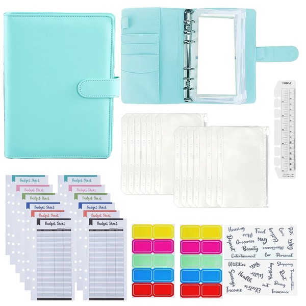 Cost Budget Binder, Label Stickers and Rule, 30 Pieces A6