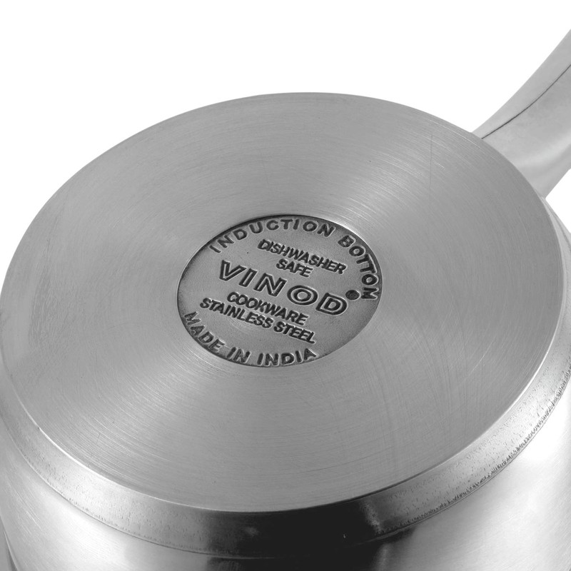 Vinod Two Tone Stainless Steel Saucepan with Glass Lid -