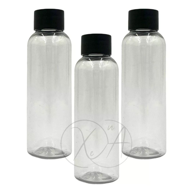 Xena 50 Envases Botella 60 Ml Tapa Rosca Blanca, Negra