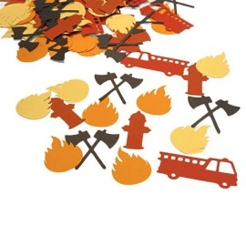 Decor Firefighter Confetti, Fireman Birthday Decor, Firefighter Birthday Decor 100 ct