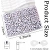 Srechee 700+Pcs Acrylic Number Beads in 12 Grid Box White