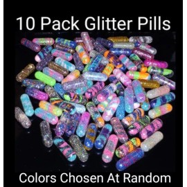 Unbranded 4 Packs of 10pc  Random Glitter Pills,  Funny Gag Glitter Poop Pill