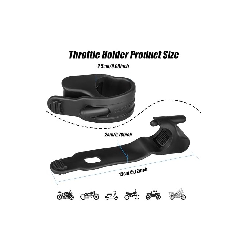 5 Piece Set Motorcycle Handlebar Accessories - 4 x Non-Slip