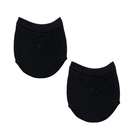 SUNTRADE Toe Topper Socks, Liner Socks Breathable, Colorful Half Socks for Women, 3 Pairs (Black)