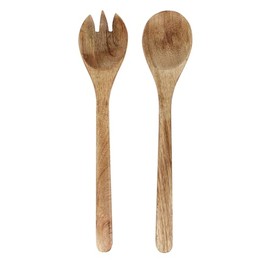 Mango Wood Salad Server Set