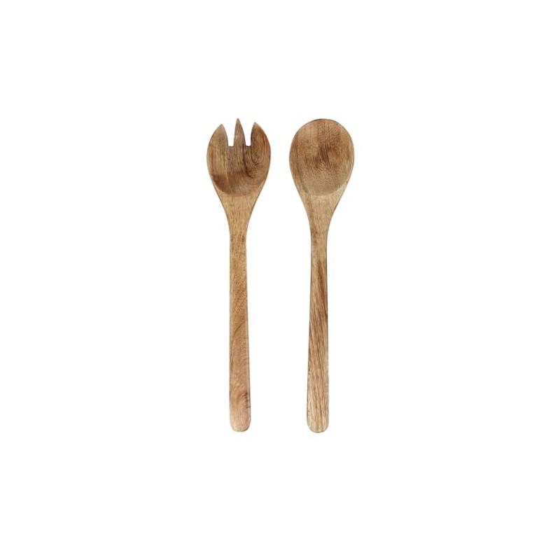 Mango Wood Salad Server Set