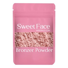 Bronzer Powder Refillable Pouch(12 Gram Bag)by SweetFace Minerals,Organic Mineral Face Bronzer, Long Lasting Face Bronzer for All Skin Types,Matte Finish Bronzer,Buildable Coverage Bronzer for Contour