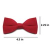tiemart Men's Pre-Tied Clip-On Bow Tie (Festive Red)