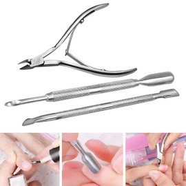 Beyondfashion 3 Piece Nail Art Set with Cuticle Pusher & Cutter Pliers