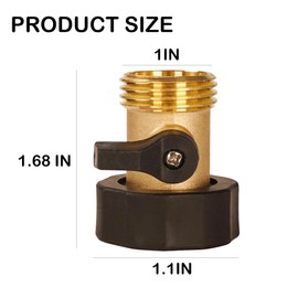 Hourleey Garden Hose Shut Off Valve, 4 Pack Heavy Duty 3/4 Inch Solid Garden Hose Shut Off Valve with 8 Extra Rubber Washers