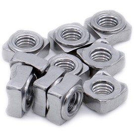 M8 (8mm) Weld Nut (Square) - Stainless Steel (A2) (Pack of 10)