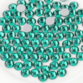 BEADSLAND Beadsland 2880pcs Flat Back Crystal Rhinestones Round Gems for Nail Art and Craft Glue Fix, Blue Zircon, SS20,4.6-4.8mm