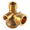 Laroal 3 Way Brass Air Compressor Check Valve Male Thread