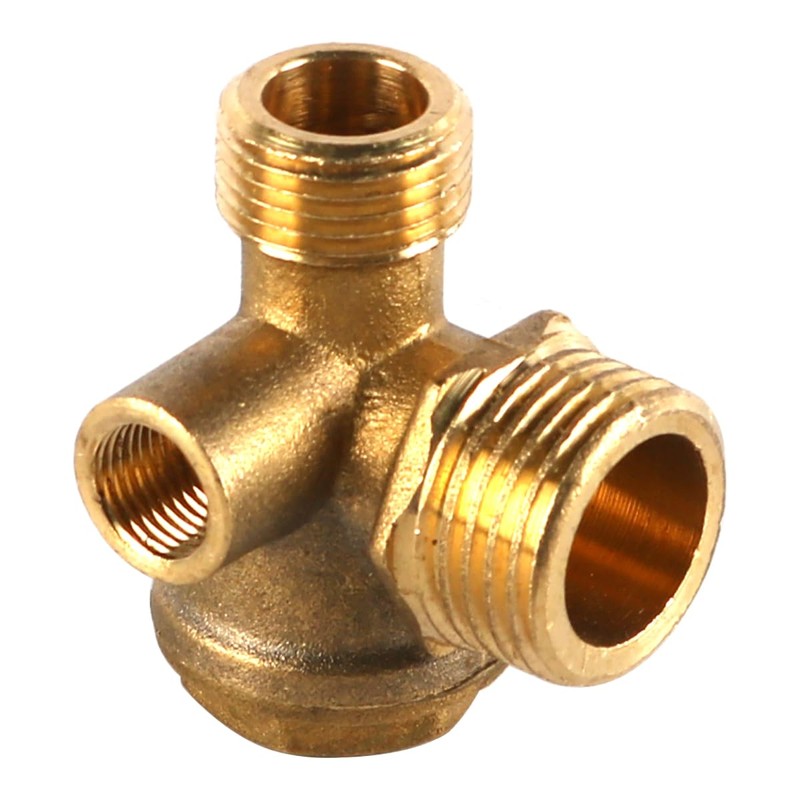 Laroal 3 Way Brass Air Compressor Check Valve Male Thread