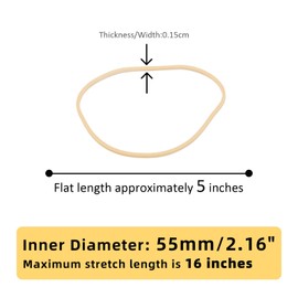 Rubber Bands 5 inch large rubber bands 300pcs Big Rubber Band Beige Elastic Bands Strong long Rubber Bands Office Supplies File Rubber Band