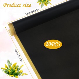 20 Sheet Gift Wrapping Paper, Flower Paper for Bouquets, Flower Bouquet Wrapping Paper for Wedding DIY Craft Graduate Birthday Party Father's Day, Children's Day Gift