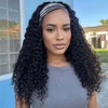 DSEKCAIN Deep Wave Headband Wig Human Hair 26 Inch 200