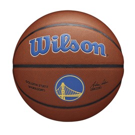 Wilson Basketball Team Alliance, Golden State Warriors, Indoor/Outdoor, Mixed Leather, Size: 7