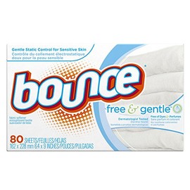Bounce Fabric Softener Sheets, Free, 80 Sheets