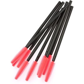 Cepillos de pestañas de silicona desechables, paquete 50 aplicadores varitas rímel en forma torre, suministros extensión pestañas para herramientas maquillaje (forma esférica)