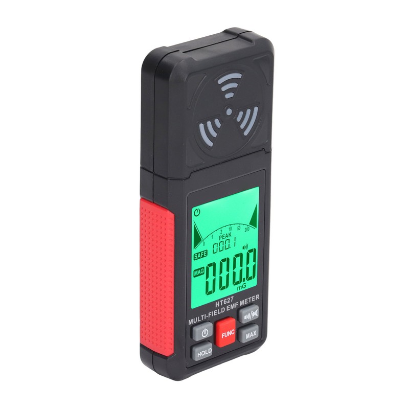Electromagnetic Radiation Detector Data Hold Sound Light Alarm EMF Radiation
