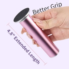 FancyJun FancyJun Professional 800RPM Electric Foot Callus Remover with 120pcs Sandpaper Discs, 4.8IN Aluminum Callus Remover for Feet, Stepless Speed Control Foot File for Dead Skin (Black)