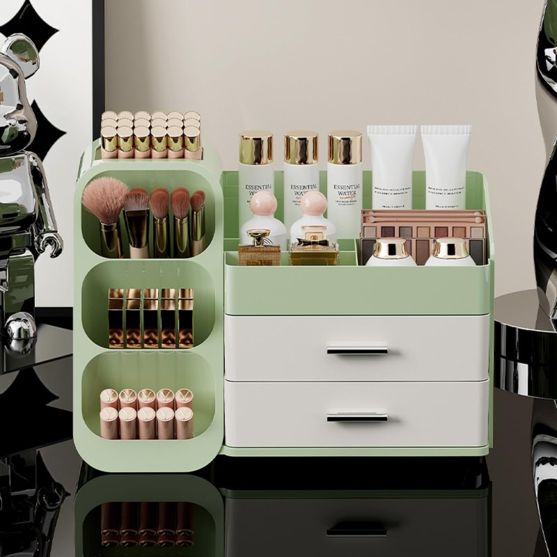 Booklov Makeup Organizer for Vanity, Large Capacity Cosmetic Display Case