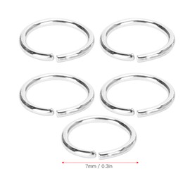 1000Pcs Open Jump Rings, 7mm Tiny Round Connector Rings Jewelry DIY Findings for DIY Necklaces Bracelet Pendant Keychain