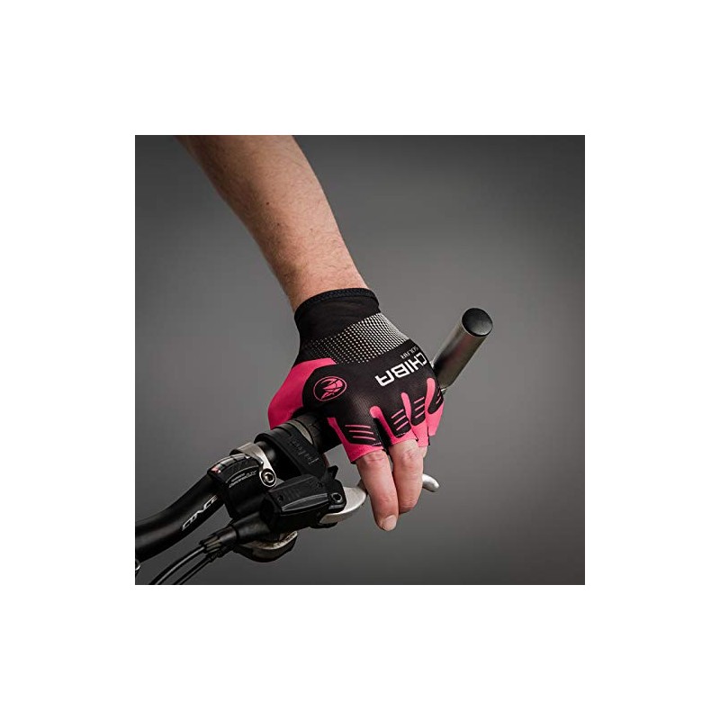 Chiba Solar Cycling Gloves Short Black / Pink 2021 Size: