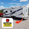 Trailer License Plate Holder Aluminum Heavy-Duty Bracket Holder Trailer License