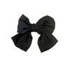 LUX ACCESSORIES Black Satin Over-sized Bow Hair Clip