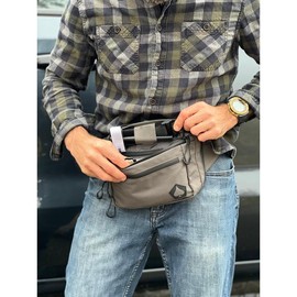HighSpeedDaddy Concealed Carry Fanny Pack Crossbody Bag - 500D Water-Resistant Nylon, Quick Access CCW Pocket, YKK AquaGuard Zippers, EDC Bag with Adjustable Waist (up to 48"), Everyday Carry for Men & Women - Color: Coyote Brown