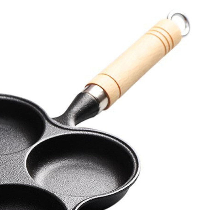 Eggs Pan 4 Cup Nonstick Cast Iron Omelette Skillet for