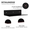 Sezanrpt 30 cm Small Black Wall Shelves, Set of 2,