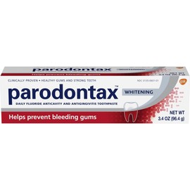 Parodontax Whitening Toothpaste for Bleeding Gums, Teeth Whitening and Gingivitis Treatment - 3.4 Ounces