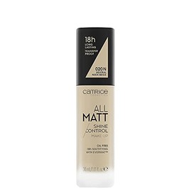Catrice All Matt Shine Control Make Up, Foundation, No. 020 N Neutral Nude Beige, Nude, Long-Lasting, Matte, Soft-Drawing Smoothing, Matte, Vegan, Oil-Free, Alcohol-Free (30 ml)
