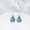 Abalone Shell Dangle Drop Earrings for Women 925 Sterling Silver