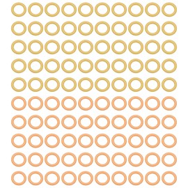 PATIKIL 8mm Crochet Stitch Markers, 100Pcs Knitting Markers Needle Pin Circle Locking Stitch Marker for Sewing Crocheting DIY Craft, Yellow/Orange