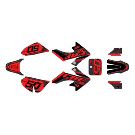 Kalair GFX Graphics Kit for Honda CRF 50 (2004-2012) Evolution Series Red-shift 09 Mil - Dirt bike Custom Racing Graphics Decals Stickers Kit, no-plastics