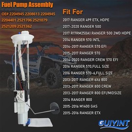 Guiyint Fuel Pump Assembly 2208613 2204945 | Replacement for Polaris Ranger 500 570 800 (2013-2022) & Ranger ETX | Complete Fuel Pump Module with Regulator & Gasket