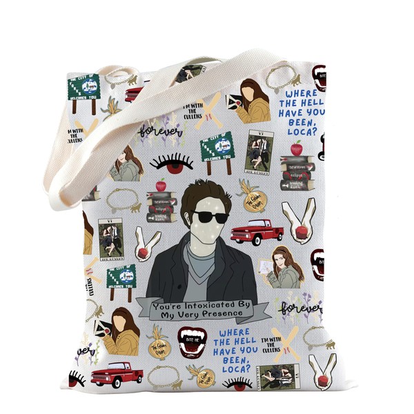TSOTMO Vampire Merch Horror Movie Inspired Edward Tote Bag for