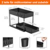Under Sink Shelf, 2 Tier Standing Shelf, Kitchen Organiser with