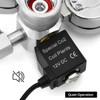 QWORK® Aquarium CO2 Pressure Reducer Dual Gauge Display with Bubble