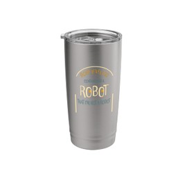 Funny AI Robot Humor, Computer AI Artificial Intelligence Stainless Steel Insulated Tumbler