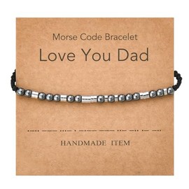 I Love You Dad Gifts from Daughter Son Father Dad Bracelet for Men Dad Fathers Day Gift Ideas Dad Birthday Gifts for Father Wedding Gift from Bride Groom Daddy Dad Keepsake Appreciation Gifts for Dads
