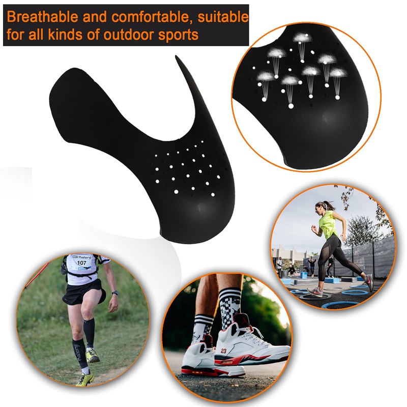 6 Pairs Shoe Crease Protector, Trimmable Crease Guards with Breathable