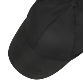 Lipodo Unisex Classic Cap with Ear Flaps, Soft Fabric, Lined with Fleece, Baseball Cap with Fold-Out Ear Protection, with Elastic Band, Peaked Cap Autumn/Winter, black