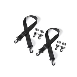 FUGLUS Pack of 2 Black Bag Straps 3.8 cm Wide Bag Straps for Changing Bag Strap Shoulder Strap for Bags Shoulder Strap Bag Strap Handbag Strap