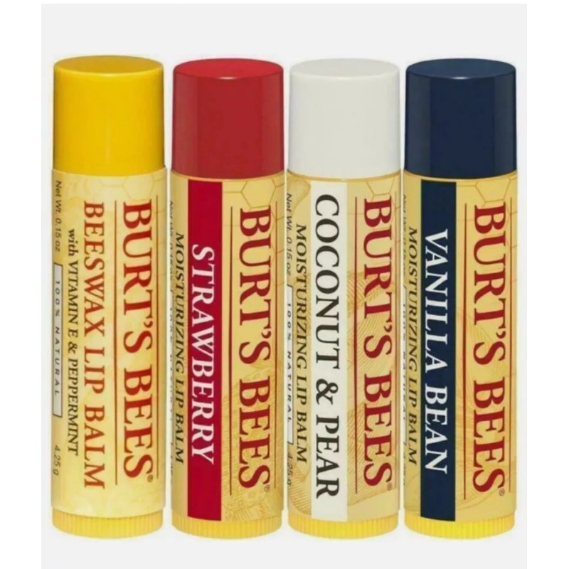 Burt's Bees Natural Moisturizing Lip Balm Value Pack, Beeswax,Coco,V